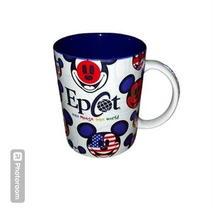Disney Epcot One Mouse One World Coffee Tea Cup Mug